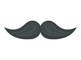 black mustache male accessory vector