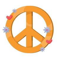 símbolo de paz y amor vector