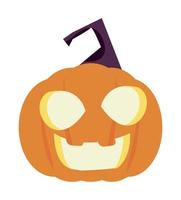 halloween pumpkin lamp vector