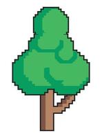 tree pixel art style vector