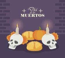 cartel del día de los muertos vector