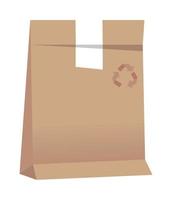 take away ecology paper bag vector