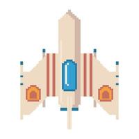 spaceship eight bit style vector