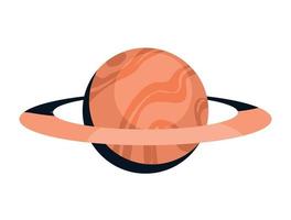 saturn space outer retro vector