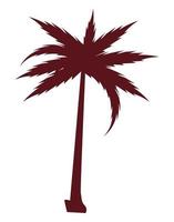 tree palm silhouette vector