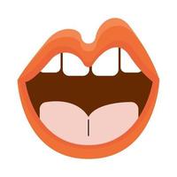 female mouth open vector