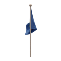 bandeira de ilustração 3d de vermont no poste. mastro de madeira png