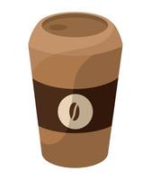 coffee in take away pot vector