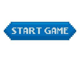 start game eight bit style vector