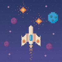 space ship eight bits style