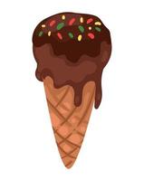 sweet chocolate ice cream vector