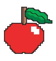 apple pixel art style vector