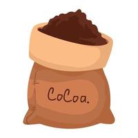 saco de cacao con semillas vector