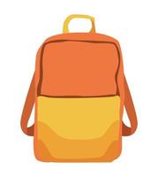 yellow schoolbag supply vector