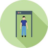 Security Check Flat Long Shadow Icon vector