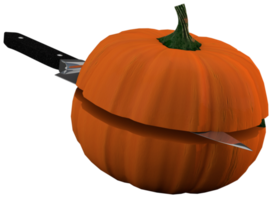 zucca tagliare nel metà 3d rendere png