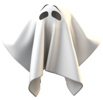 3D ghost with scared face a halloween concept png