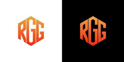 RGG Letter Logo Design Polygon Monogram Icon Vector Template