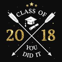 Vector Class of 2018 badge.