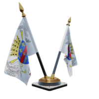 soporte de bandera de escritorio de doble v de ilustración 3d de san bartolomé png