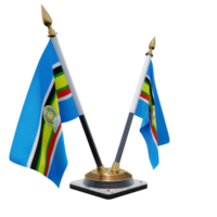 East African Community 3d illustration Double V Desk Flag Stand png