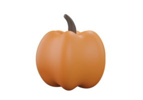 calabaza de dibujos animados 3d renders color naranja png. png