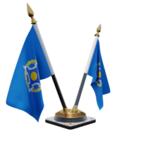 Collective Security Treaty Organization 3d illustration Double V Desk Flag Stand png