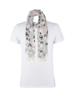 camiseta con bufanda con fondo transparente de trazado de recorte png