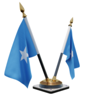 Somalia 3d illustration Double V Desk Flag Stand png