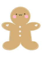 Gingerbread. Christmas gingerbreads santa and cane, xmas tree, ginger cake man, snowflake, snowman and sock, home and star homemade sweet sugar glaze cookie or winter food biscuit vector isolated set. png