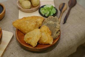 Pempek palembang, traditional indonesian food photo