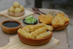 Pempek palembang, traditional indonesian food photo