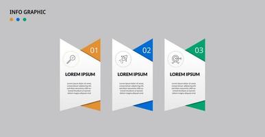 Vector Infographic design business template with icons and 3 options or steps. Can be used for process diagram, presentations, workflow layout, banner, flow chart, info graph