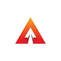 diseño de logotipo de flecha triangular vector