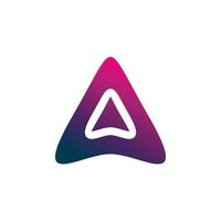 aero triangle color logo design vector