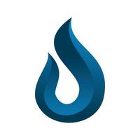 blue gas flame lgoo design vector