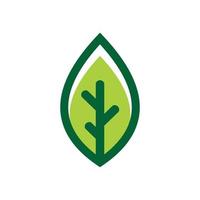 modern green leaf logo design vector