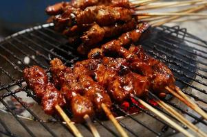 Chiken satay grilled photo