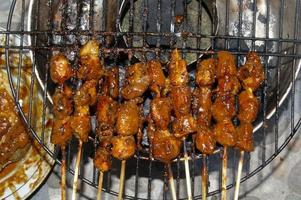 Chiken satay, grilled photo