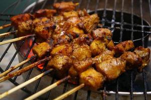 Chiken satay, grilled photo