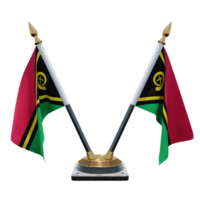 vanuatu 3d ilustración soporte de bandera de escritorio doble v png