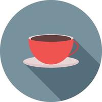 Cup Flat Long Shadow Icon vector
