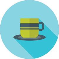 Coffee Mug I Flat Long Shadow Icon vector