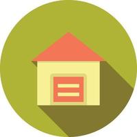 Warehouse Flat Long Shadow Icon vector