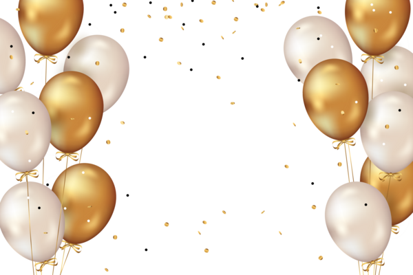 Golden Balloon PNGs for Free Download