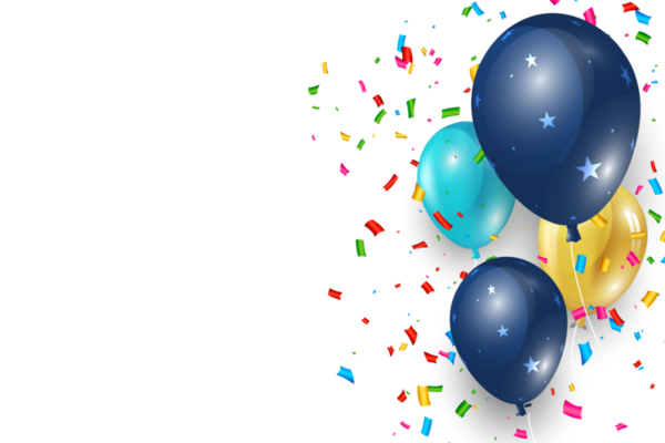 Balloons And Confetti PNGs for Free Download
