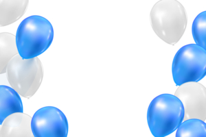 konfetti und luxus blauer ballon geburtstagsfeier grenze png