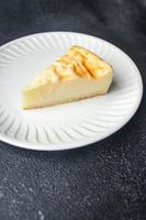 custard sweet pie patisserie bakery fresh dish healthy meal food snack on the table copy space food background photo