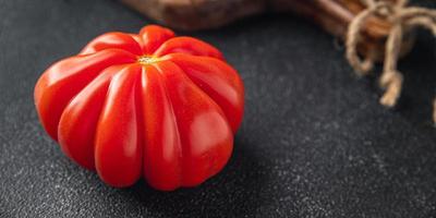 red tomato vegetable ripe fruit fresh healthy meal food snack on the table copy space food background photo