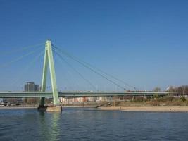 the river rhine near cologne in germany photo